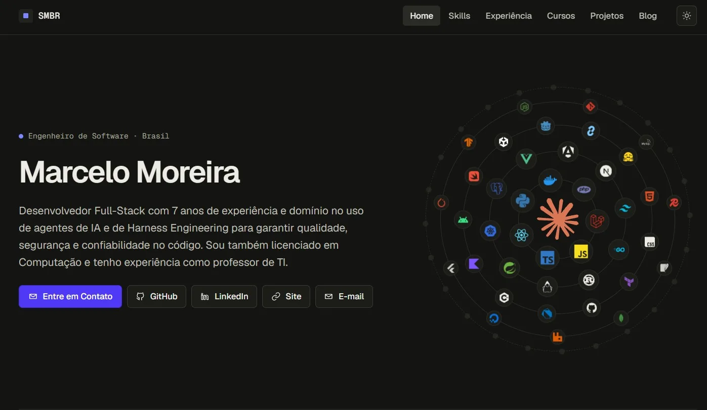 Capa do projeto Site Pessoal